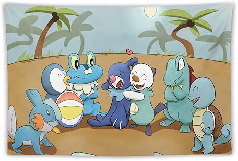 Amazon Co Jp ポケモン マンガのタペストリー 居間と寝室の壁画 寮の装飾のタペストリー カスタムギフトのタペストリー 長さ150 Cm 幅100 Cm ホーム キッチン