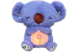 GENERIC Soothing and Soothing Anxiety Breathing Koala Bear with Sensory-Detailed Musical Lights and Rhythmic Breathing Movements Portable Plush Toy (Blue)