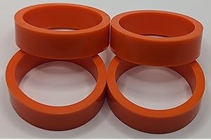 PerfectPlay 1 1/2 inch Standard Size Silicone Pinball Flipper Rubber, Set of 4 (Orange)