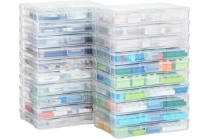 OMNISAFE 5x7 Photo Storage Cases, Plastic Craft Storage Container, Acid-Free Box for Pictures, Crafts, Scrapbooking, Photo Keeper (20)