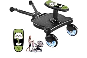 BELZVALLE Universal Stroller Board with Detachable Seat, Buggy Board, Stroller Standing Board for Most Strollers, Holds Children Up to 55 lbs (Blue)