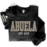 Famitrendz Personalized Floral Embroidered Grandma Crewneck Sweatshirt - Gifts for New Grandmas, Mothers Day, Birthday