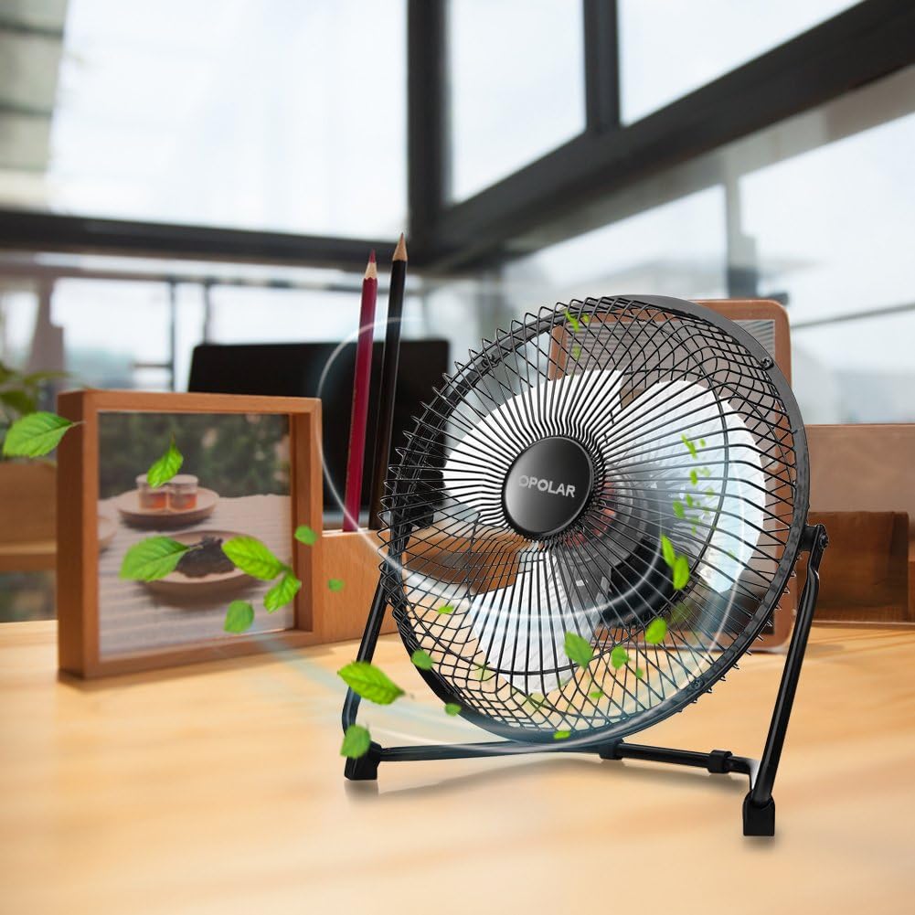 OPOLAR USB Powered Desk Fan with USB plug, 9 Inch Quiet Portable Fan with Enhanced Airflow, 2 Speeds,Perfect Personal Cooling Fan for Home Office Table: Home & Kitchen