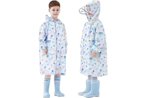 FOUYADA Kids Raincoats Girls Rain Poncho Rain Jacket Children Rain Wear Rainwear