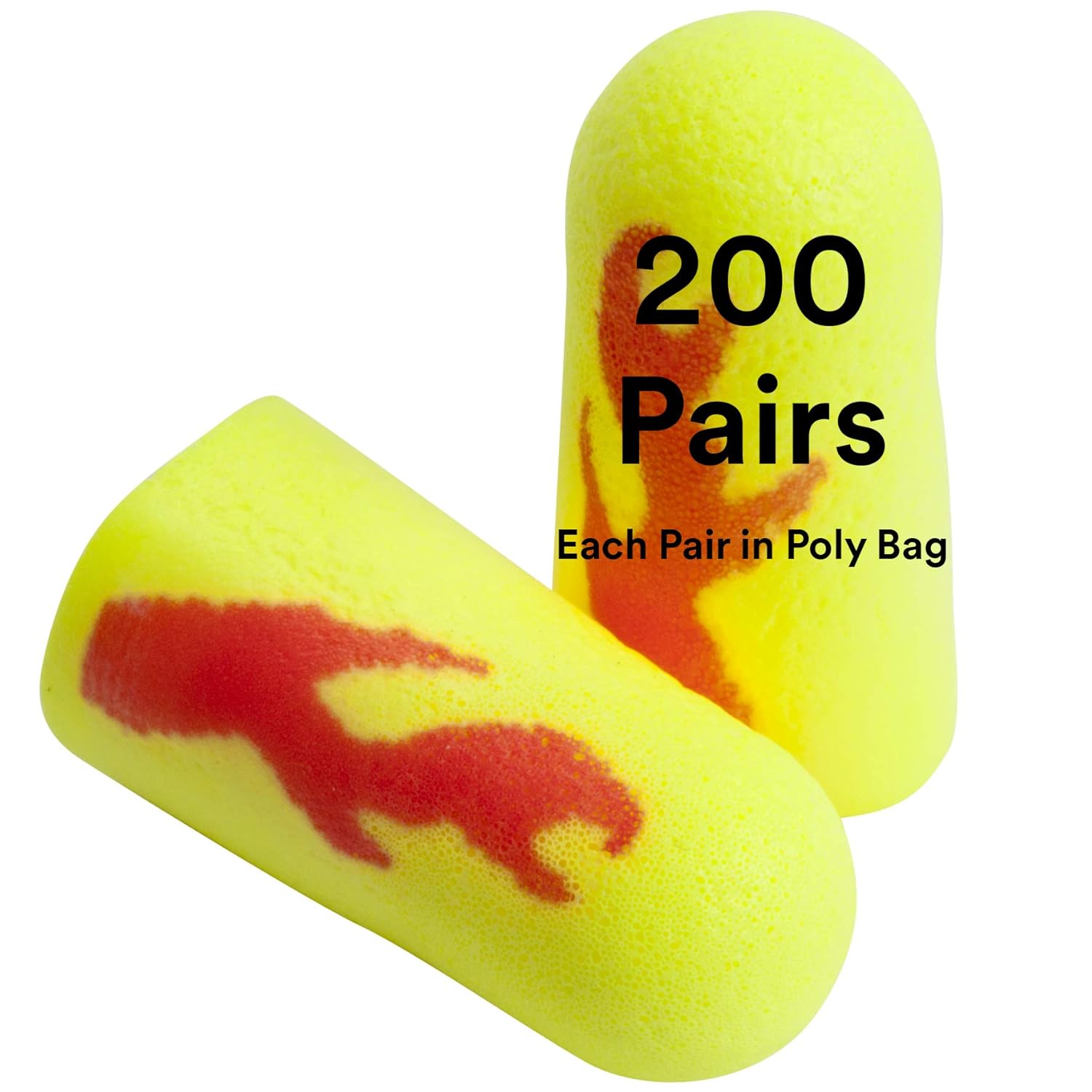 3M EARsoft Yellow Neon Blasts Uncorded Earplugs, Hearing Conservation 3121252 in Poly Bag