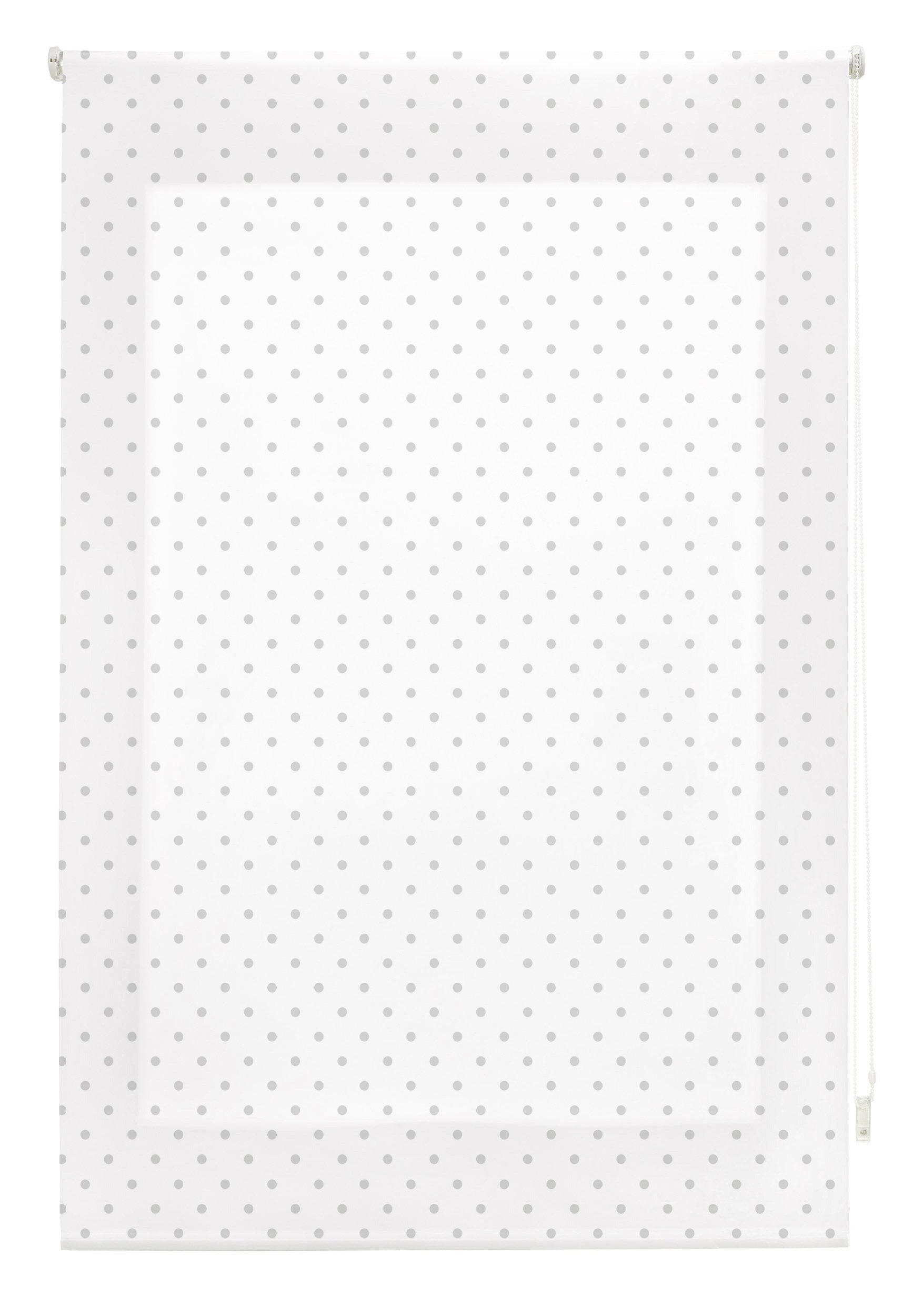 blindecor Specks Roller White, Fabric, Grey, 110 x 180 cm