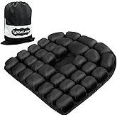 TgMatLamp Travel Seat Cushion, Comfortable 3D Inflatable Seat Cushion for Hemorrhoid and Tailbone Pain Relief, Optimal Support for Long Sitting in Car, Air Travel, Office Chairs Etc (Black, 16" x18")