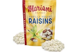 MARIANI PREMIUM Mariani Vanilla Yogurt Covered Raisins 7oz Resealable Bag – Sweet & Creamy Snack, Real California Raisins, Kosher Certified, On-the-Go Treat, Gluten-Free, Non-GMO