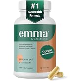 Emma Relief Gut Health Support, Digestive, Gas &amp; Bloating, 60 Caps | Doctor endorsed formula with berberine, resveratrol &amp; quercetin for leaky gut &amp; constipation relief.
