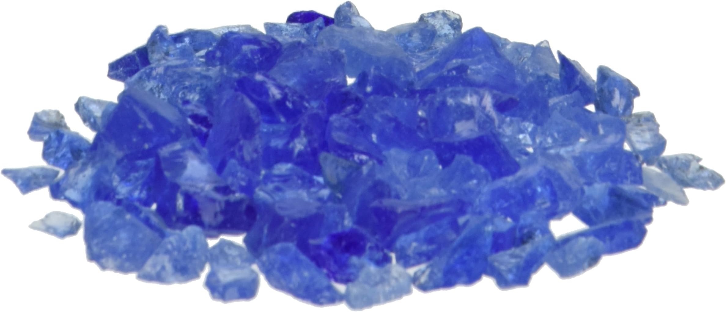 Exotic Pebbles 2 lb Landscaping Glass Pebbles, Small, Ocean Blue