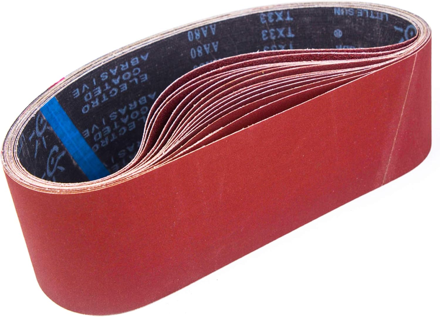 Bande Abrasive, 100 x 915 mm,Ensemble de Bandes Abrasives (3x grain 80