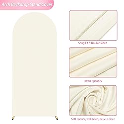 Wokceer 4FT Wedding Arch Cover Spandex Fitted