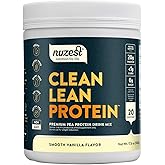 Nuzest - Pea Protein Powder - Clean Lean Protein, Premium Vegan Plant Based, Dairy Free, Gluten Free, GMO Free, Naturally Sweetened Protein Shake, Smooth Vanilla, 20 Servings, 1.1 lb