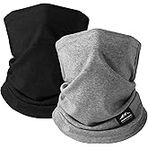 Hymeiluely Cotton Neck Warmer Gaiter Windproof Winter Face Mask Ski Face Cover Cold Weather Scarf for Men & Women