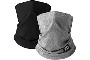 Hymeiluely Cotton Neck Warmer Gaiter Windproof Winter Face Mask Ski Face Cover Cold Weather Scarf for Men & Women