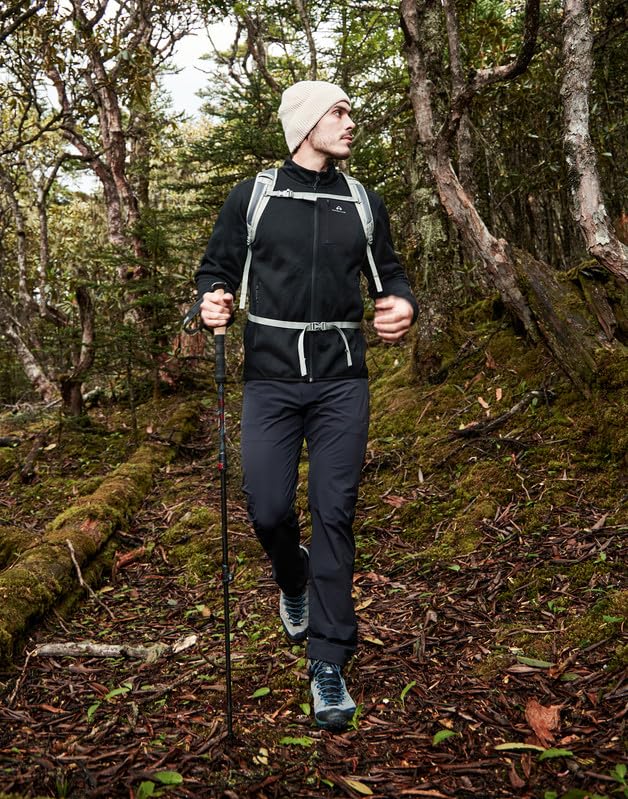 Pioneer Camp Wanderhose Herren Outdoor Trekkinghose 4-Wege Stretch Wasserabweisend Atmungsaktiv Schnell Trocknend Hose mit Reißverschluss für Klettern Bergsteigen(Black;L) 3