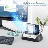 FIDECO Hard Drive Docking Station NVME SSD SATA HDD Cooling Fan USB C 10Gbps view 5