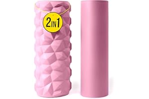 REVONS 2 in 1 Foam Roller for Back Pain Relief, Yoga, Pilates, Physical Therapy, Muscle Recovery and Deep Tissue Massage (Pin