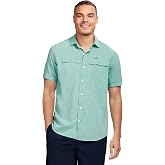 Izod Men's Sunshield Performance Fishing Shirt Short Sleeve Button Down