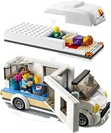 LEGO City Great Vehicles Holiday Camper Van 60283 Kids Playset with Figures view 3