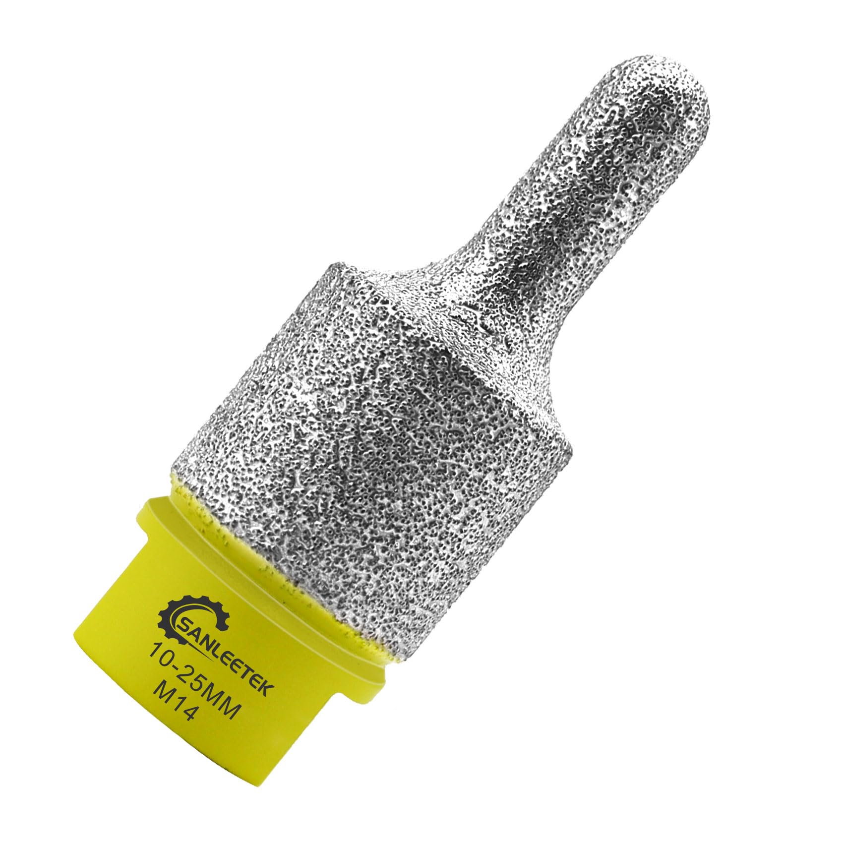 Diamond Finger Milling Bits 10-25mm for Enlarging Shaping Beveling Existing Holes in Ceramic Tile Porcelain Marble Granite Artificial Stone M14 Thread SANLEETEK