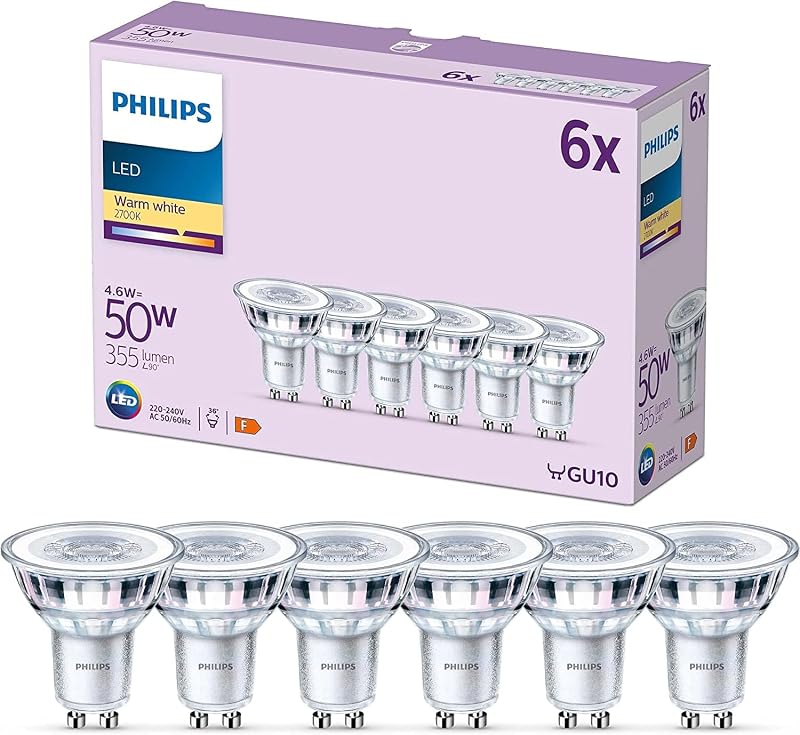 LED Classic GU10 Lampen 6er-Pack 50 W Reflektor LED Spots Warmweiß