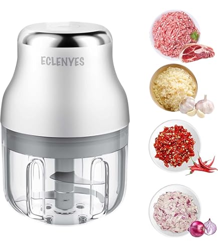 Picadora Eléctrica De Alimentos USB - Mini Procesador De Ajo Y Verduras, 200ml, Cuchillas De Acero, Impermeable
