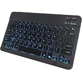 BoxWave Keyboard Compatible with TCL NxtPaper 11 (1st Gen 2023) - SlimKeys Bluetooth Keyboard - with Backlight, Portable Slim LED 7 Colors - Jet Black