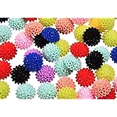 40pcs 15mm Resin Roses Flower FlatBacks Cabochons Decoration Flat Back DP289
