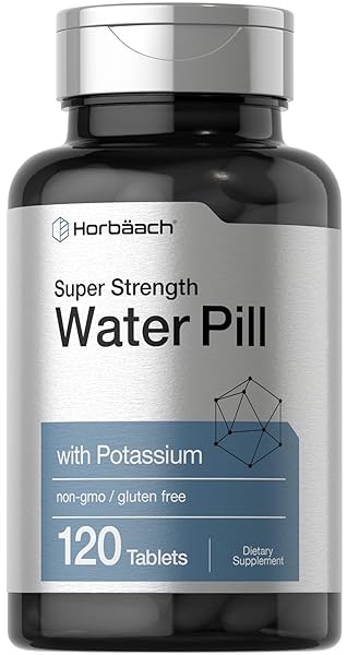 HORBÄACH WATER PILLS | SUPER STRENGTH | 120 TABLETS | VEGETARIAN, NON-GMO & GLUTEN FREE SUPPLEMENT
