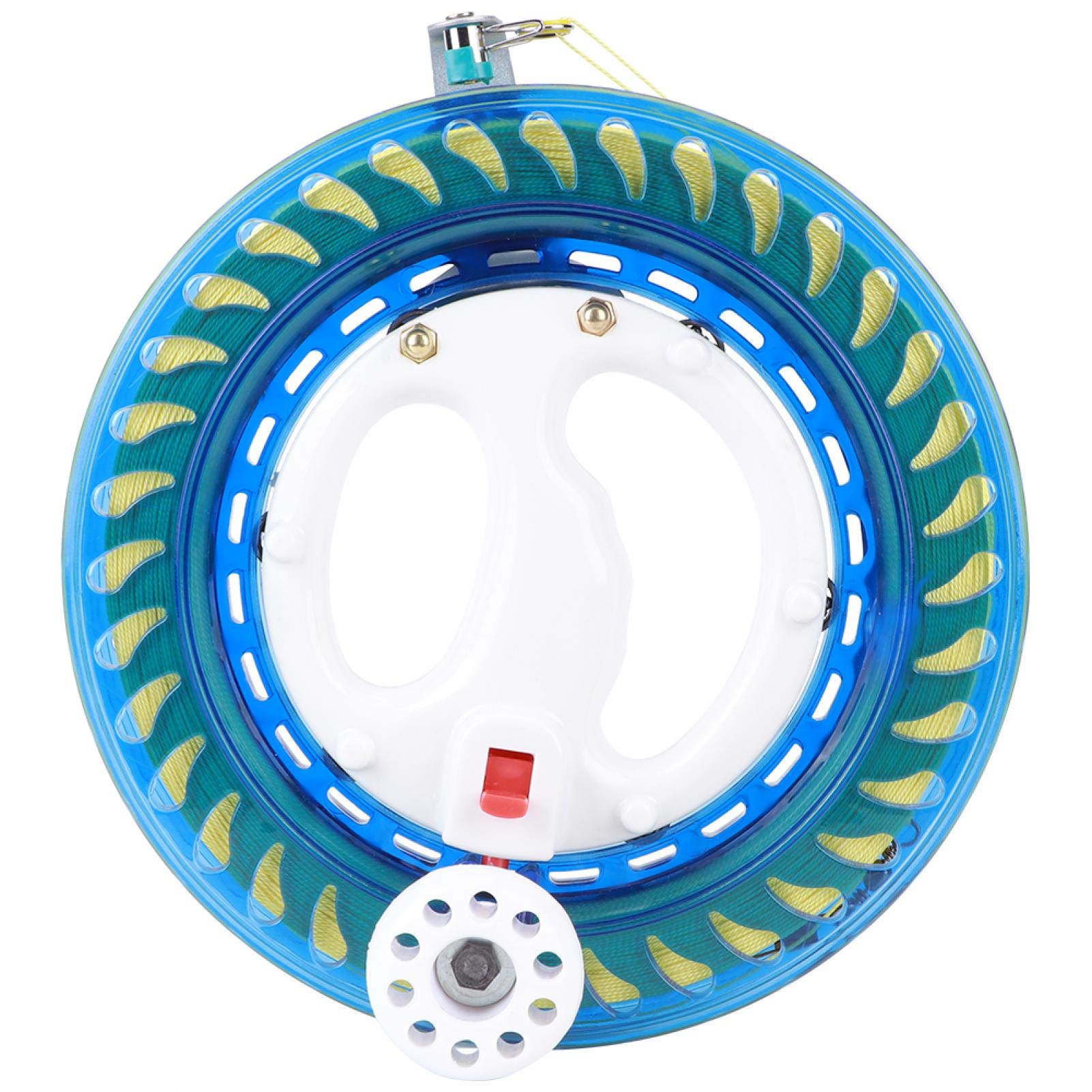 Reel Kite Line - ABS Crystal Reel Wheel Multifunctional Sea Fishing Hand Catch Handle Kite Spool with 450m Line(blue)