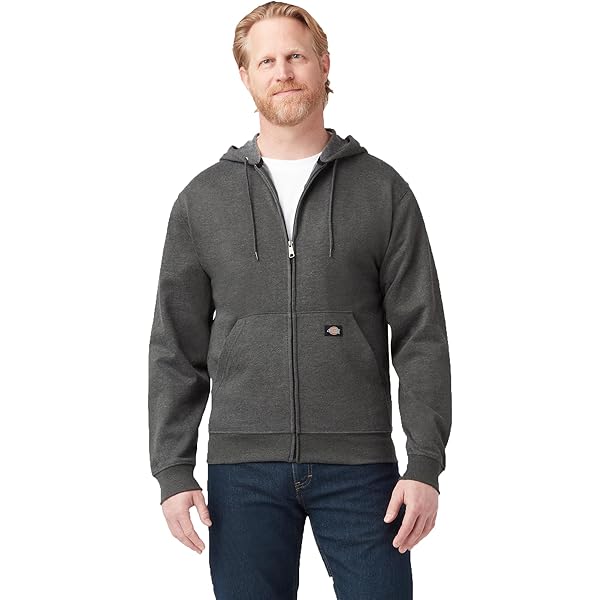Dickies Mannen Big Tall Full Zip Fleece Hoodie Jas, Donkere marine, XL