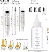 GingerUPer Puppy Kitten Feeding Bottle Set with Nipples and Syringes 50ml view 2