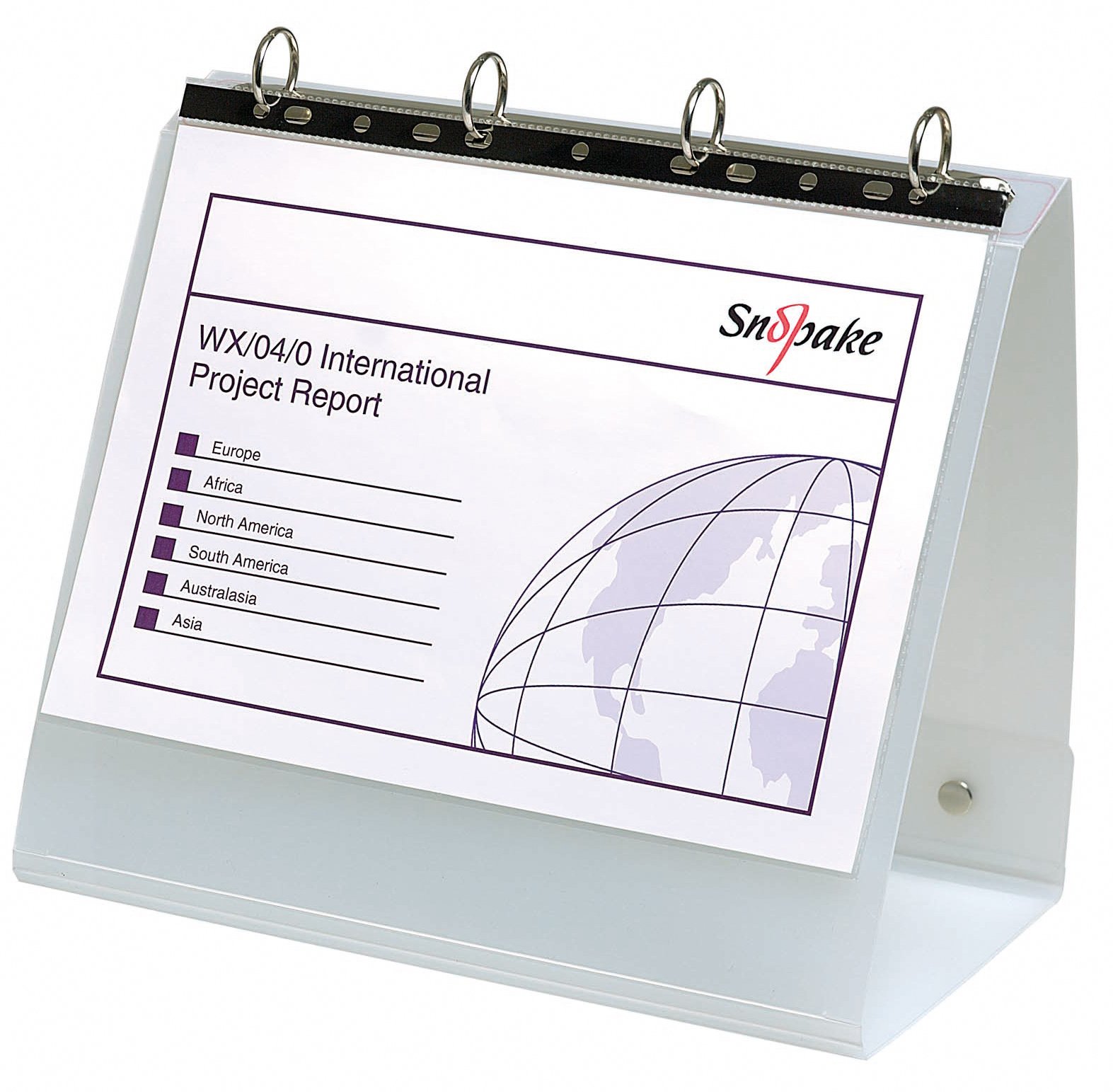 Snopake A4 Landscape RingBinder Easel – Clear [Pack of 5] Ref: 14617