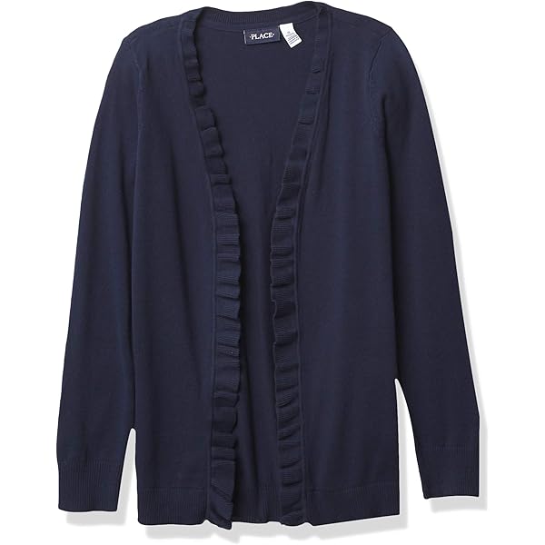 Navy Long Boxy Cardigan With Pockets - Just Style LA