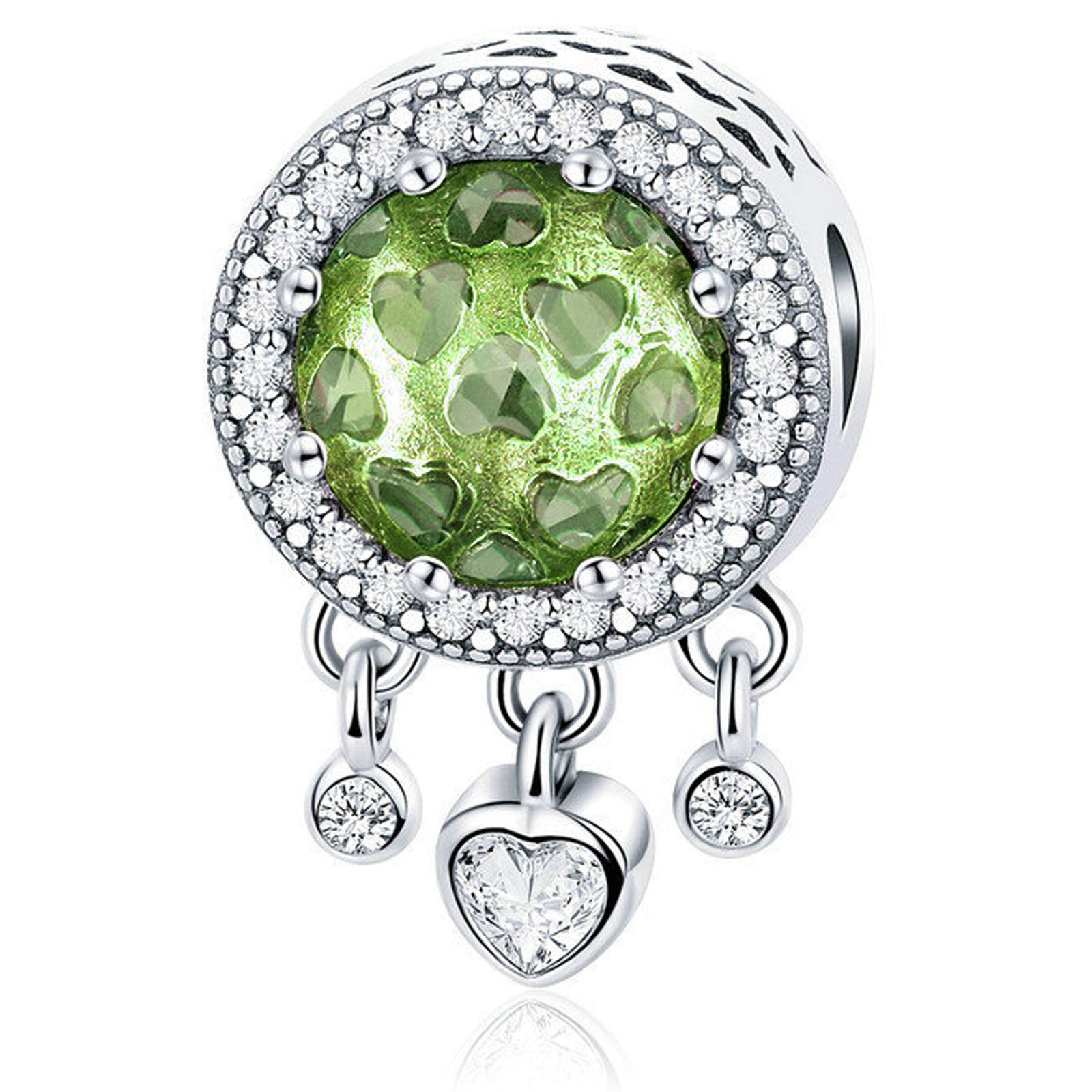 MUERDOU Birthstone Charm Fit Charms Bracelets and Necklaces Birthday Gifts for Woman Girl