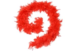 Handy Lidy 2 Pack 25 Grams 47" Long Chandelle Boa Women Turkey Feather Boas