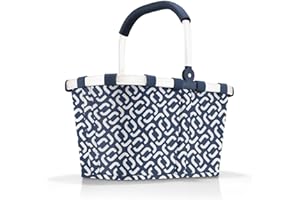 reisenthel carrybag signature navy- Sturdy shopping basket with plenty of storage space and practical inner pocket - Elegant and water-repellent design