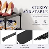 Kitsure Shoe Rack Premium Non-Woven Shelf 70x30x62 cm Black view 3