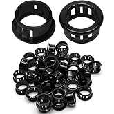 Uenhoy 50 Pcs Black Snap Bushing 3/4" Mounting Dia Nylon Snap in Cable Hose Bushing Grommet Protectors SB-19, for 9/16" Cable