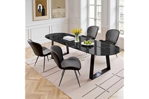 Daluvenix Dining Chairs Set of 4,Modern Fabric Dining Chairs Featuring Ergonomic Backrests, Thickly Padded Cushions, and Stur
