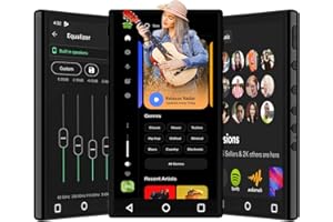 YFFIZQ 144GB Android9.0 MP3 Player with Bluetooth and WiFi,4.3"1080P Full Touch Screen MP4 Player with Spotify,Portable HIFI 