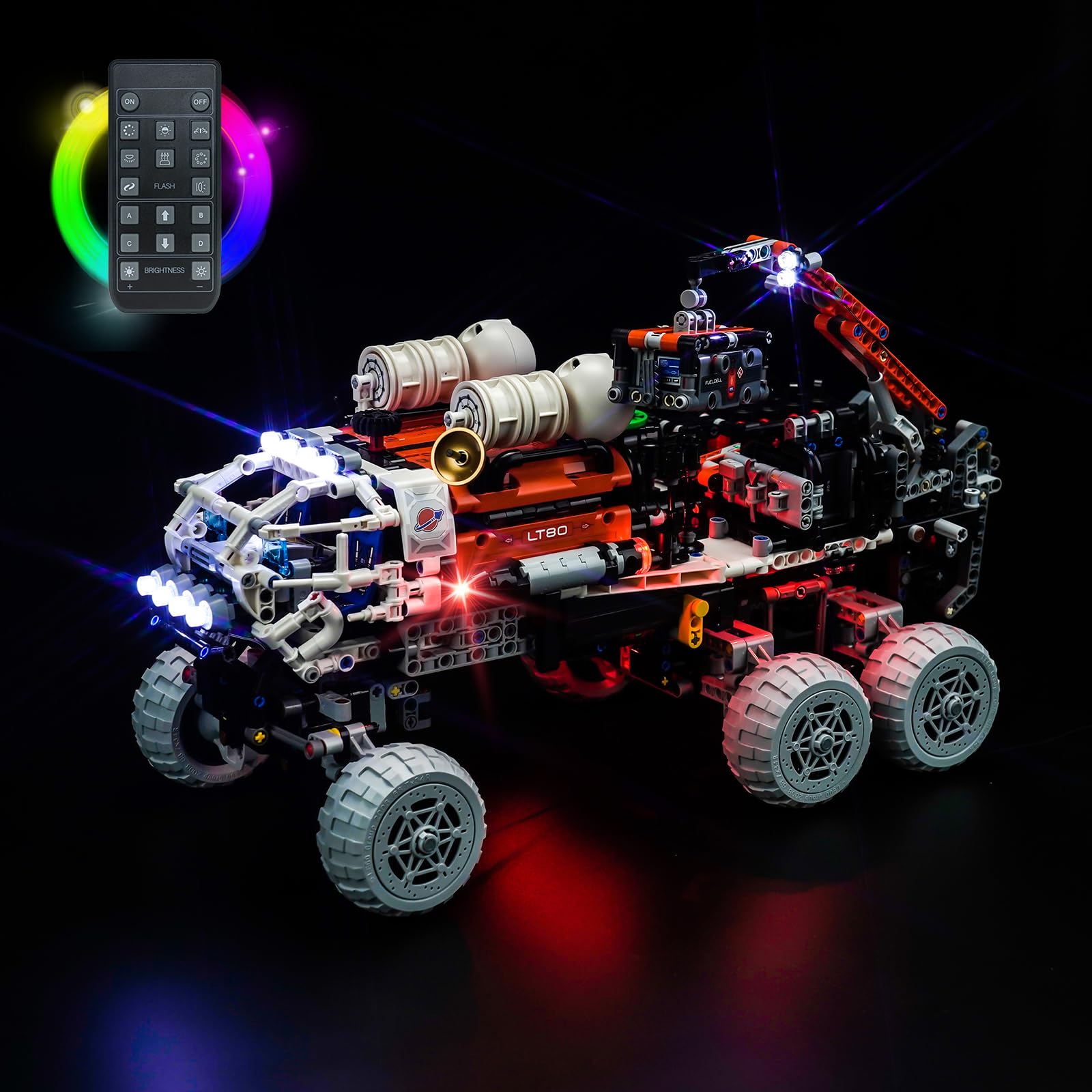 Light Kit for Lego Mars Crew Exploration Rover 42180, Remote Control Lighting Set for Lego 42180 Mars Crew Exploration Rover - Not Include Models, Just Light Kit — image 1