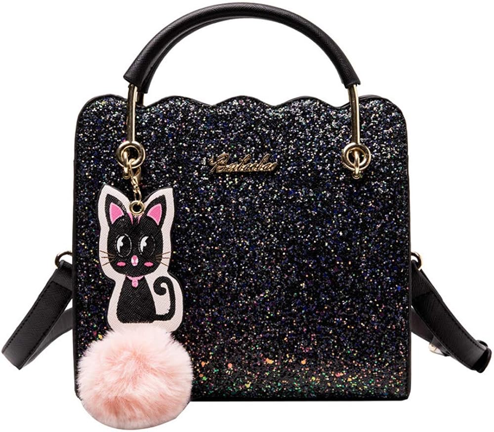 Cat Purses for Women Cat Handbags Leather Top Handle Satchel Tote Bag