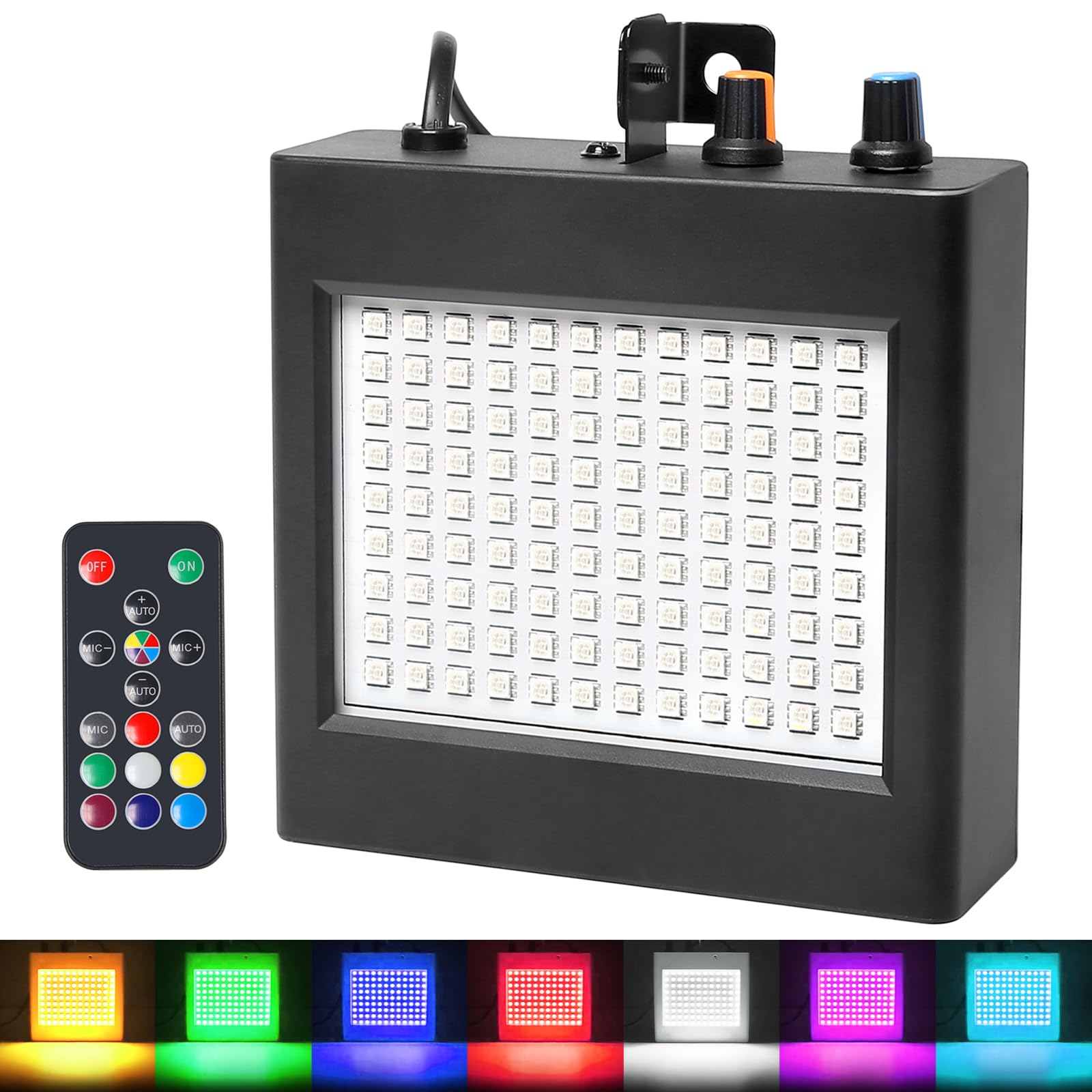 Mini Strobe Light, Remote Strobe Lights 108Led Colorful Strobe Light for Parties, Dj Lights Led Atomic Stroboscope Light for Strobe Lighting