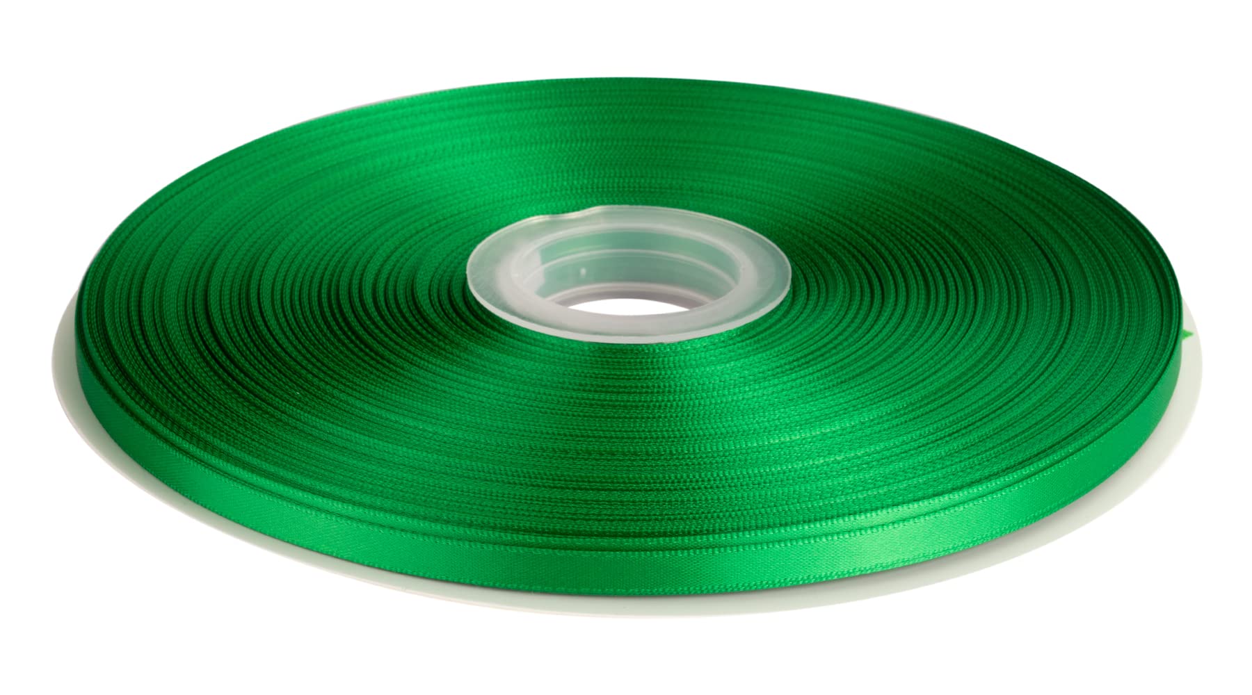 Double Faced Satin Ribbon, 6mm X 91M, Solid Polyester Ribbon for Gift Wrapping, Crafts, Wedding Party Ceremony Decoration, Floral Arrangement, Sewing (Emerald)