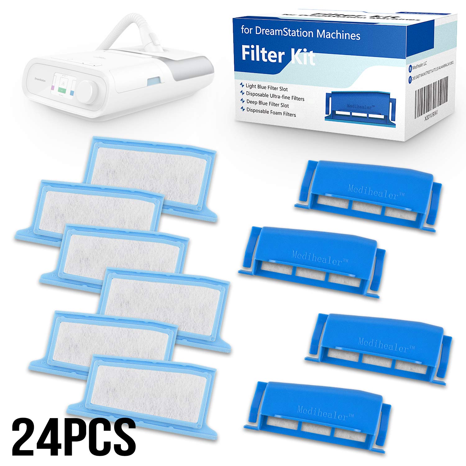 Reusable Philips Respironics DreamStation Pollen Filter Kit CPAP 24