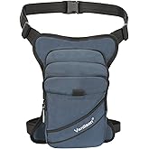 Vanlison Polyester Leg Bag Thigh Pack Purse Tactical Fanny Leg Pouch Bag Motrocycle Bag Waterproof Blue