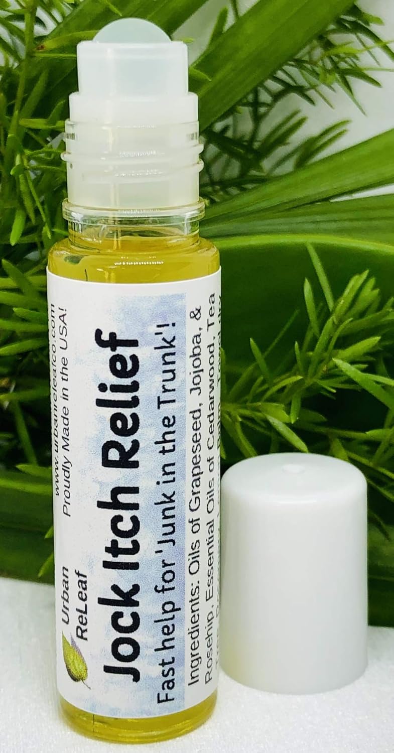 Urban ReLeaf Jock Itch Relief ! Fast Help for 'Junk in The Trunk', Stop Itching, Fade Redness, Powerful Essential Oils, 100% Natural Remedy, It Works!: Health & Personal Care