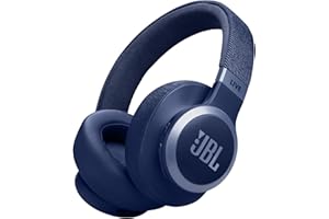JBL Live 770NC - Wireless Over-Ear Headphones with True Adaptive Noise Cancelling with Smart Ambient, Up to 65 Hours of Battery Life, Comfort-fit Fabric Headband & Carrying Pouch (Blue)
